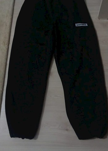 Siyah erkek uzun Sweatpants Rahat Kesim - Görsel 4