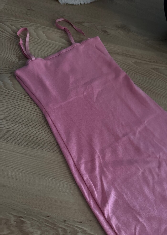 Pembe kısa elbise - Görsel 2