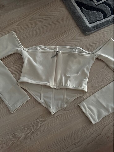 m Beden camel Renk Korseli crop