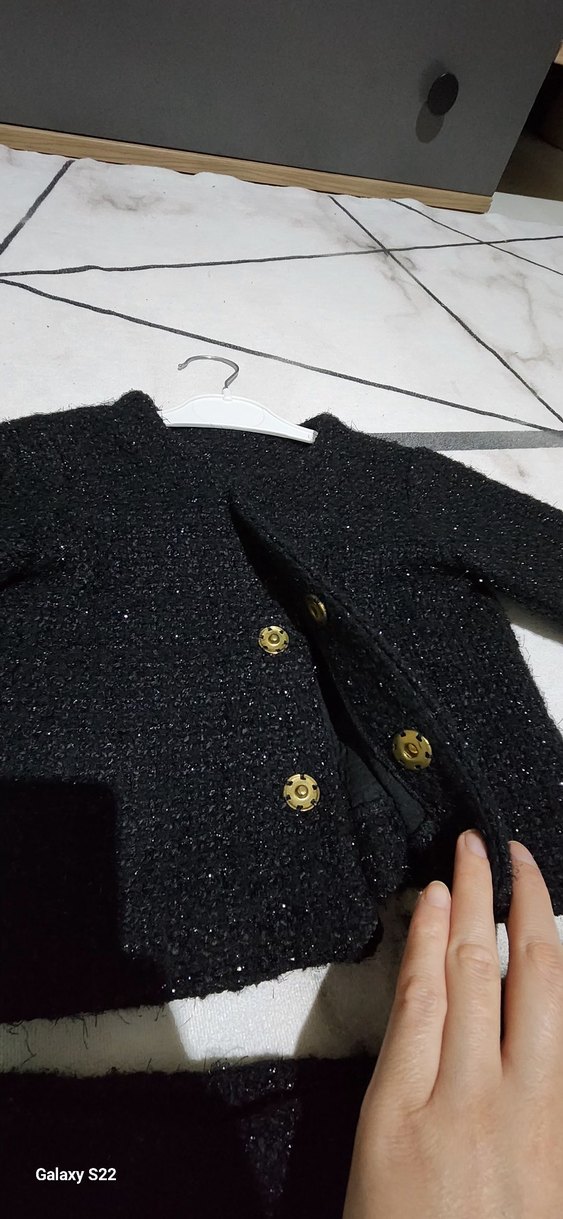 Siyah Örme Mini Takım - Görsel 2