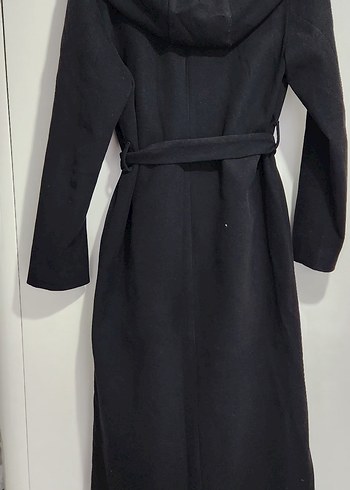 Kemerli Siyah Uzun Kaban - Görsel 2