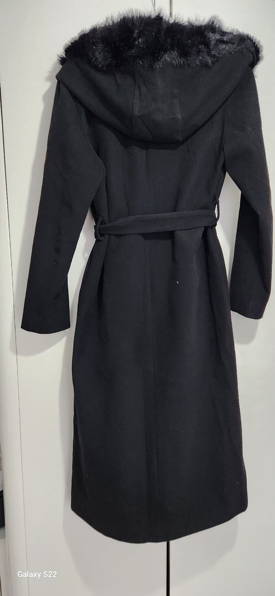 Kemerli Siyah Uzun Kaban - Görsel 2