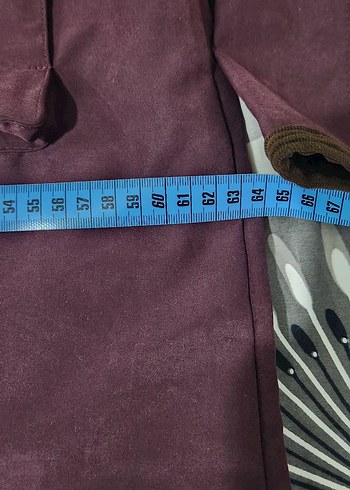 Mürdüm Gold Düğmeli Midi Ceket - Görsel 5