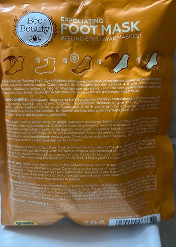 Bee Beauty Peeling Etkili Ayak Maskesi - Görsel 2
