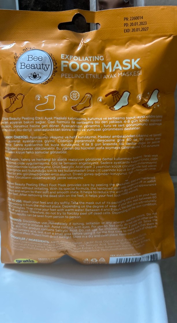 Bee Beauty Peeling Etkili Ayak Maskesi - Görsel 2