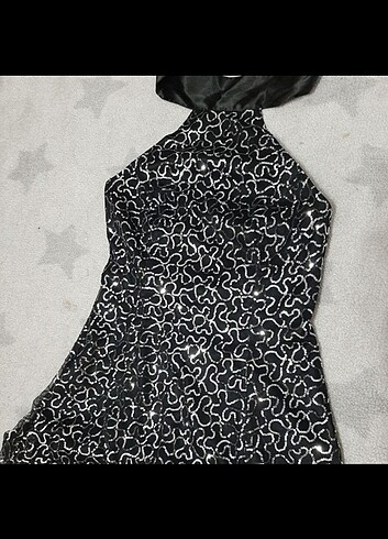 Paletli gece elbisesi - Görsel 3