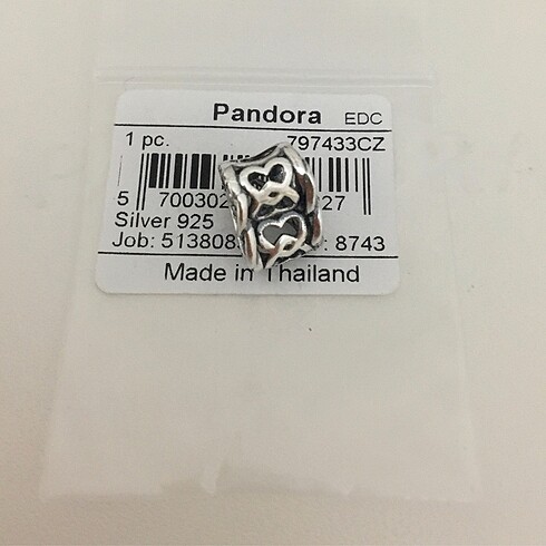 Beden gri Renk Pandora charm