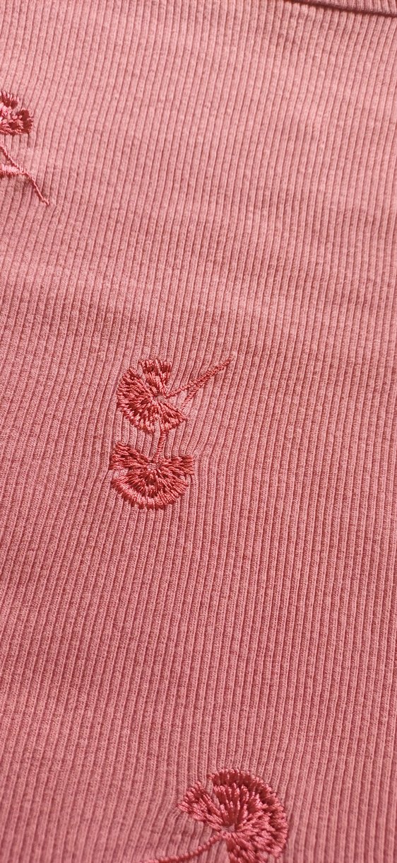 Bordo Nakışlı Uzun Kollu Triko Kazak - Görsel 3