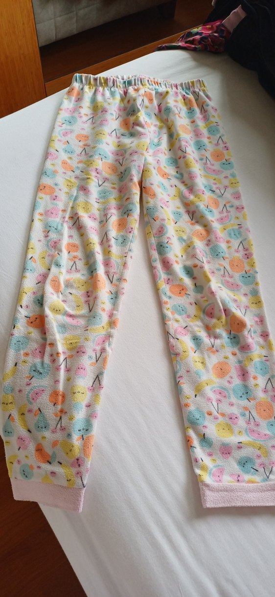 Çocuklar için Pastel Renkli Baskılı Polar pijama takımı - Görsel 2