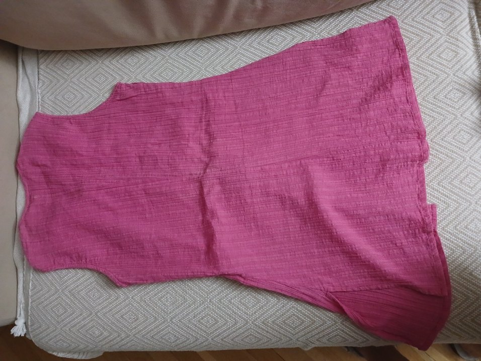 Park Bravo düğmeli V Yaka Pembe  Tunik - Görsel 4