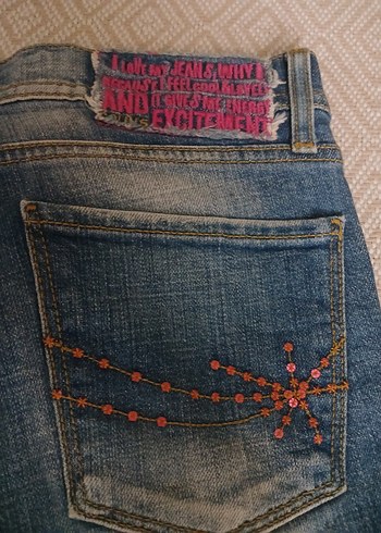 Colins Boncuk Detaylı Mavi Denim Şort - Görsel 6