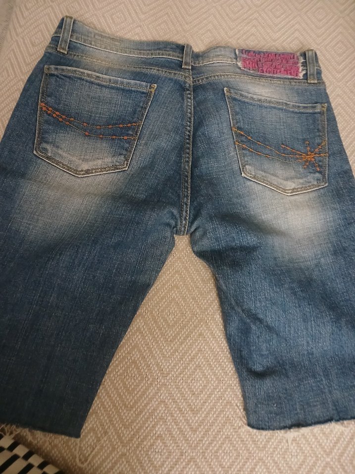 Colins Boncuk Detaylı Mavi Denim Şort - Görsel 5