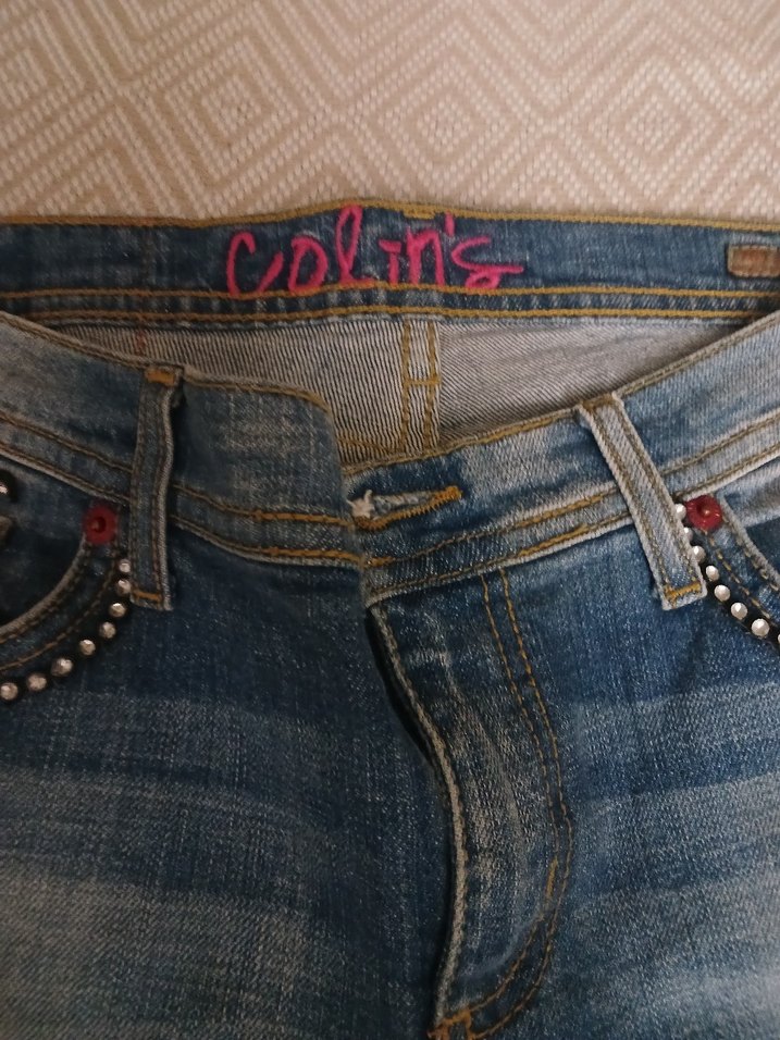 Colins Boncuk Detaylı Mavi Denim Şort - Görsel 3