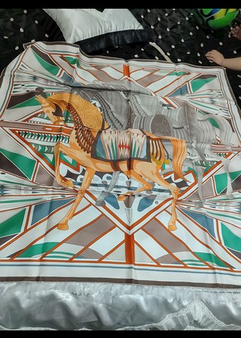 Tokalı Çok Renkli Kadın Fular - Görsel 4