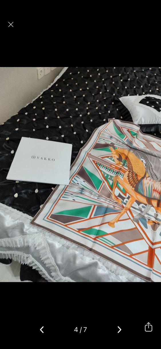 Tokalı Çok Renkli Kadın Fular - Görsel 5