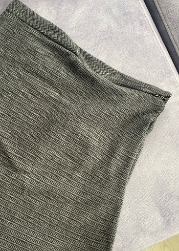 Gri Midi Pilili Kadın Etek - Görsel 3