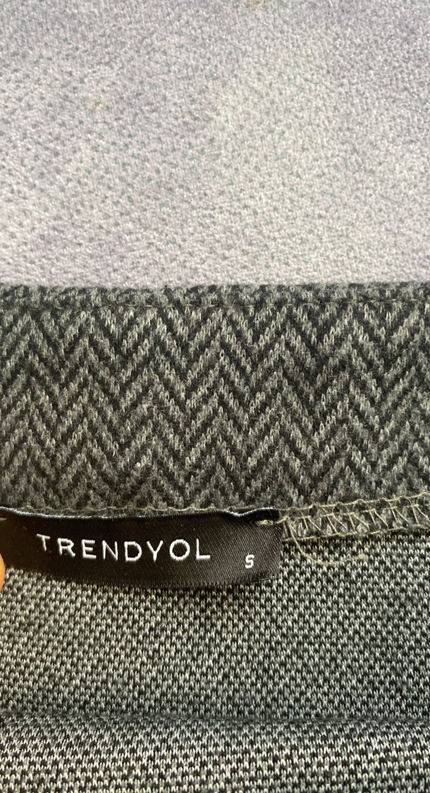 Gri Midi Pilili Kadın Etek - Görsel 2