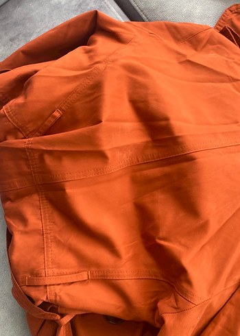 Düğmeli, Kolsuz, Uzun Kadın Trençkot - Görsel 4