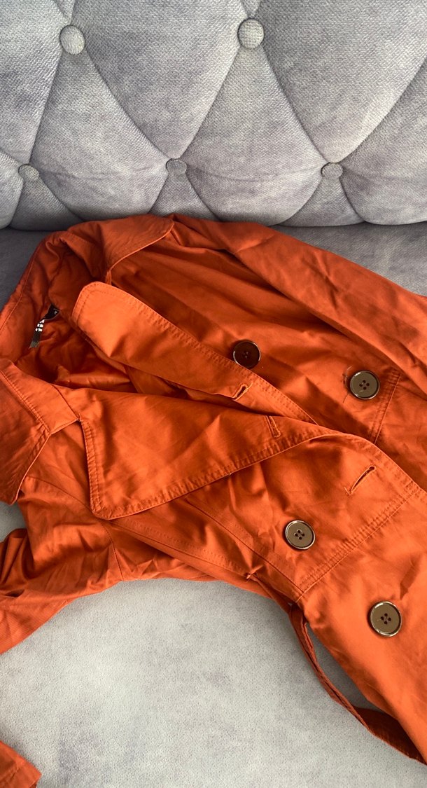 Düğmeli, Kolsuz, Uzun Kadın Trençkot - Görsel 2