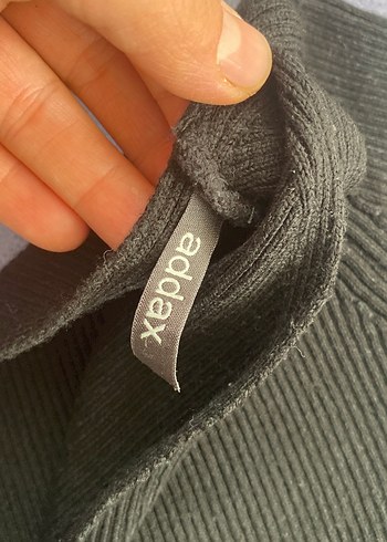 Siyah Kadın Boğazlı Triko Kazak - Görsel 4