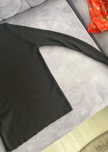 Siyah Kadın Boğazlı Triko Kazak - Görsel 2