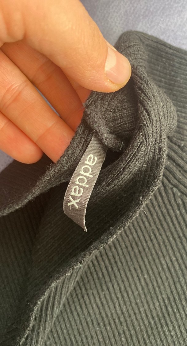 Siyah Kadın Boğazlı Triko Kazak - Görsel 4