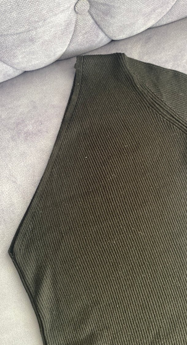 Siyah Kadın Boğazlı Triko Kazak - Görsel 3