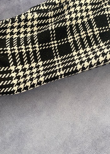 Düğmeli Ekose Mini Etek - Görsel 5