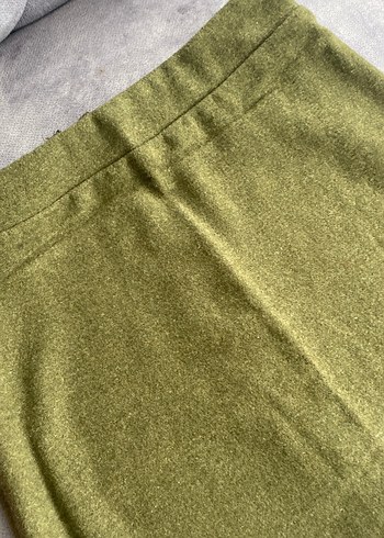 Haki Kadın Midi Mini Etek - Görsel 2