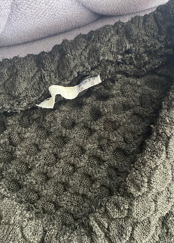 Gri Örme Boğazlı Kadın Hırka - Görsel 3