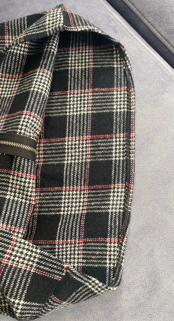 Ekose Desenli Gri Midi Mini Etek - Görsel 4