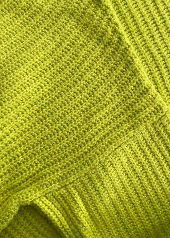 Sarı Örgü Kadın Triko Sweatshirt - Görsel 4