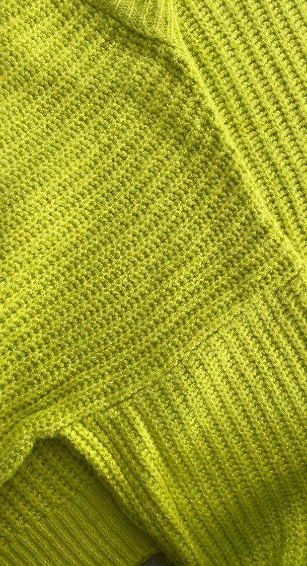 Sarı Örgü Kadın Triko Sweatshirt - Görsel 4