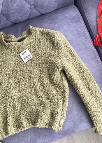 Gri Örgü Kadın Yün Kazak - Görsel 2