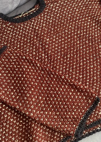 Bordo Örme Kadın Triko Kazak - Görsel 2