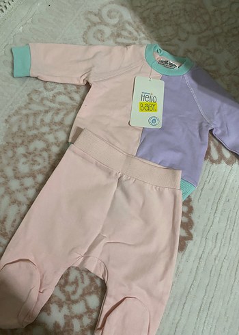 HelloBaby Pastel Bebek Kiz Takim Uzun Kollu