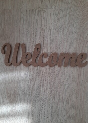 Welcome Ahşap Obje