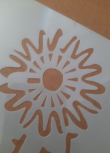 Beden beyaz Renk Stencil Şablon