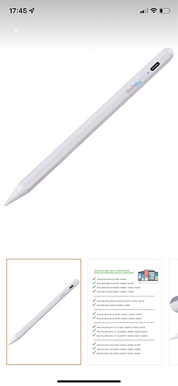 Apple pencil tablet kalemi