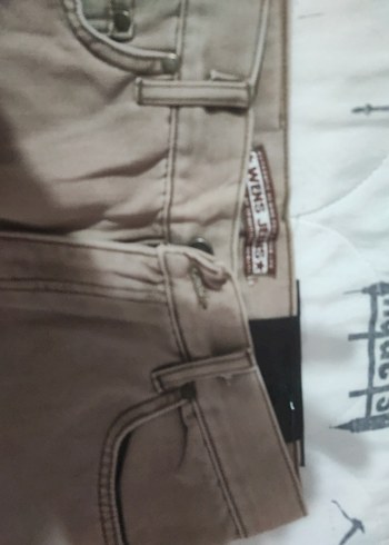 30 Beden Bej Regular Fit Kot Pantolon