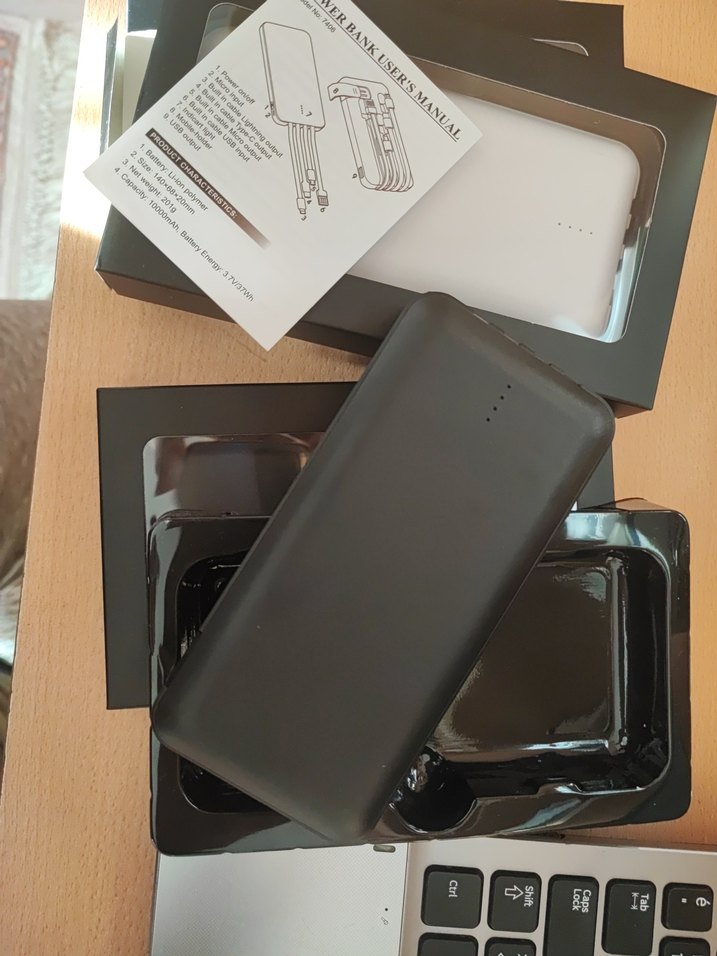 Çoklu Bağlantı Noktalı Siyah Power Bank - Görsel 3