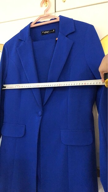 s Beden mavi Renk Saks mavisi blazer ceket takım