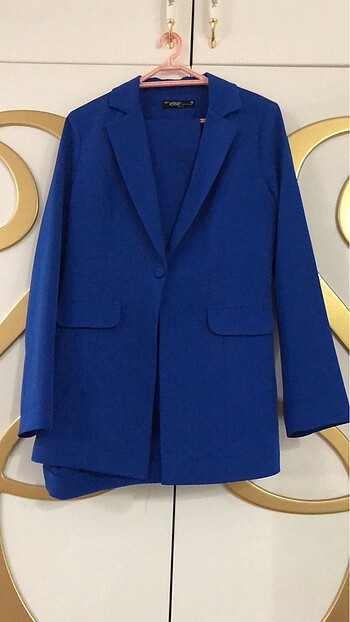 Diğer Saks mavisi blazer ceket takım
