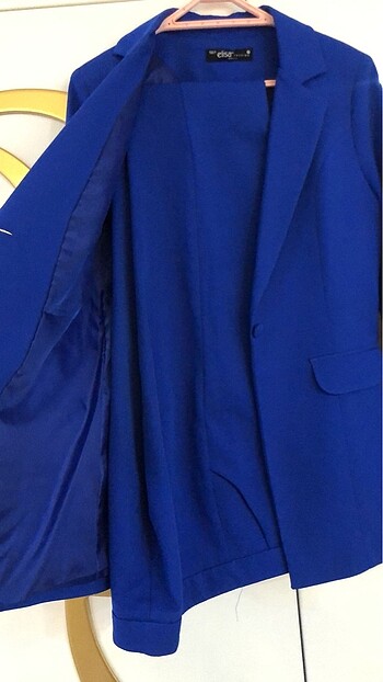 s Beden Saks mavisi blazer ceket takım