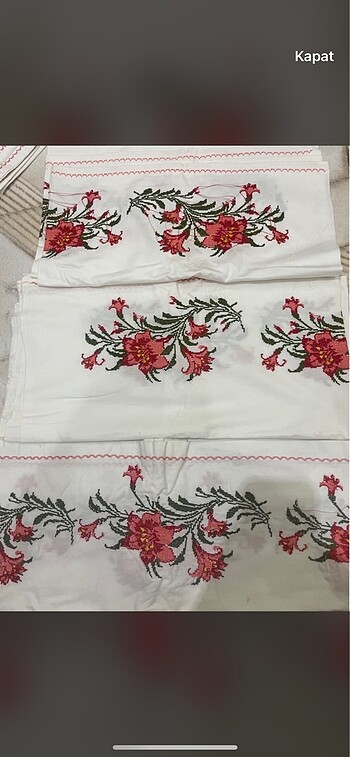 Makina işi kanaviçe 5 set
