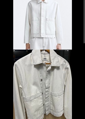 Zara Zara Beyaz Denım Ceket