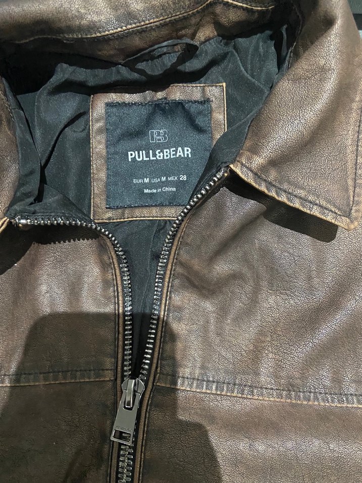 Kahverengi Deri Ceket - Görsel 3