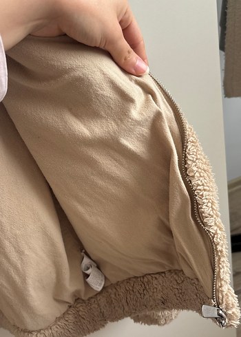 Bej Peluş Kadın Ceket - Görsel 3