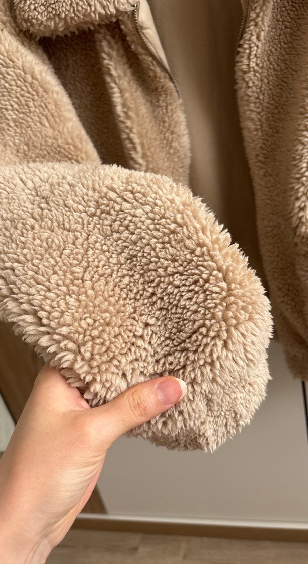 Bej Peluş Kadın Ceket - Görsel 2