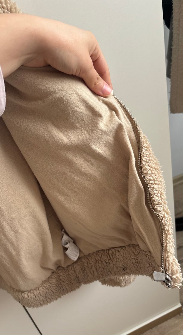 Bej Peluş Kadın Ceket - Görsel 3